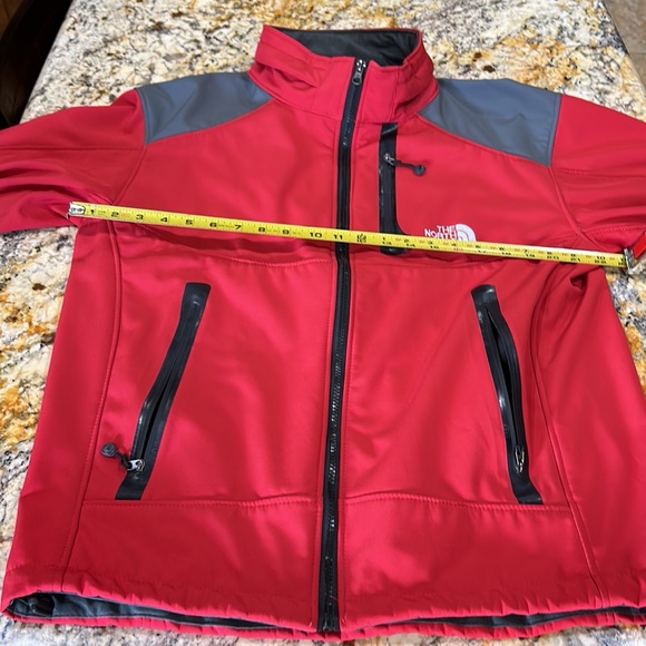 The North Face summit series Jacket red & Gray Softshell Lined Hood/ready XL - Picture 2 of 16